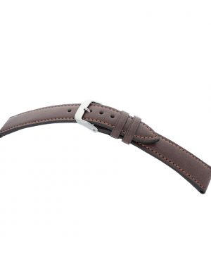 dark brown apple fiber watch strap, leather alternative, vegan, strap stop width 16 mm