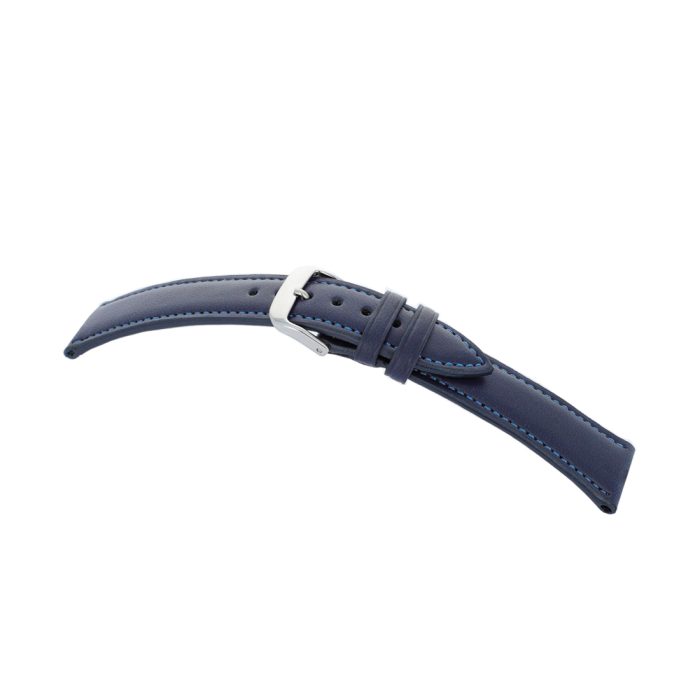 dark blue apple fiber watch strap, leather alternative, vegan, strap stop width 16 mm
